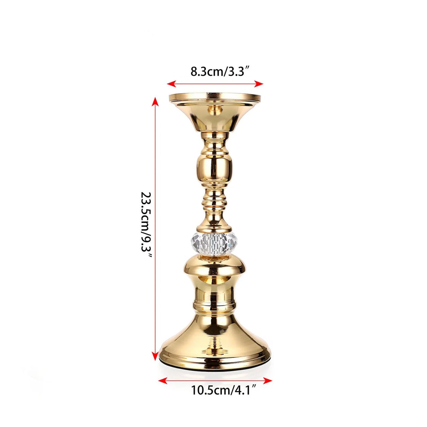 Gold Metal Pillar Candlestick Holders Vintage Pillar Candle Holders Elegant Metal Crystal Pillar Candle Stands candl stickholder