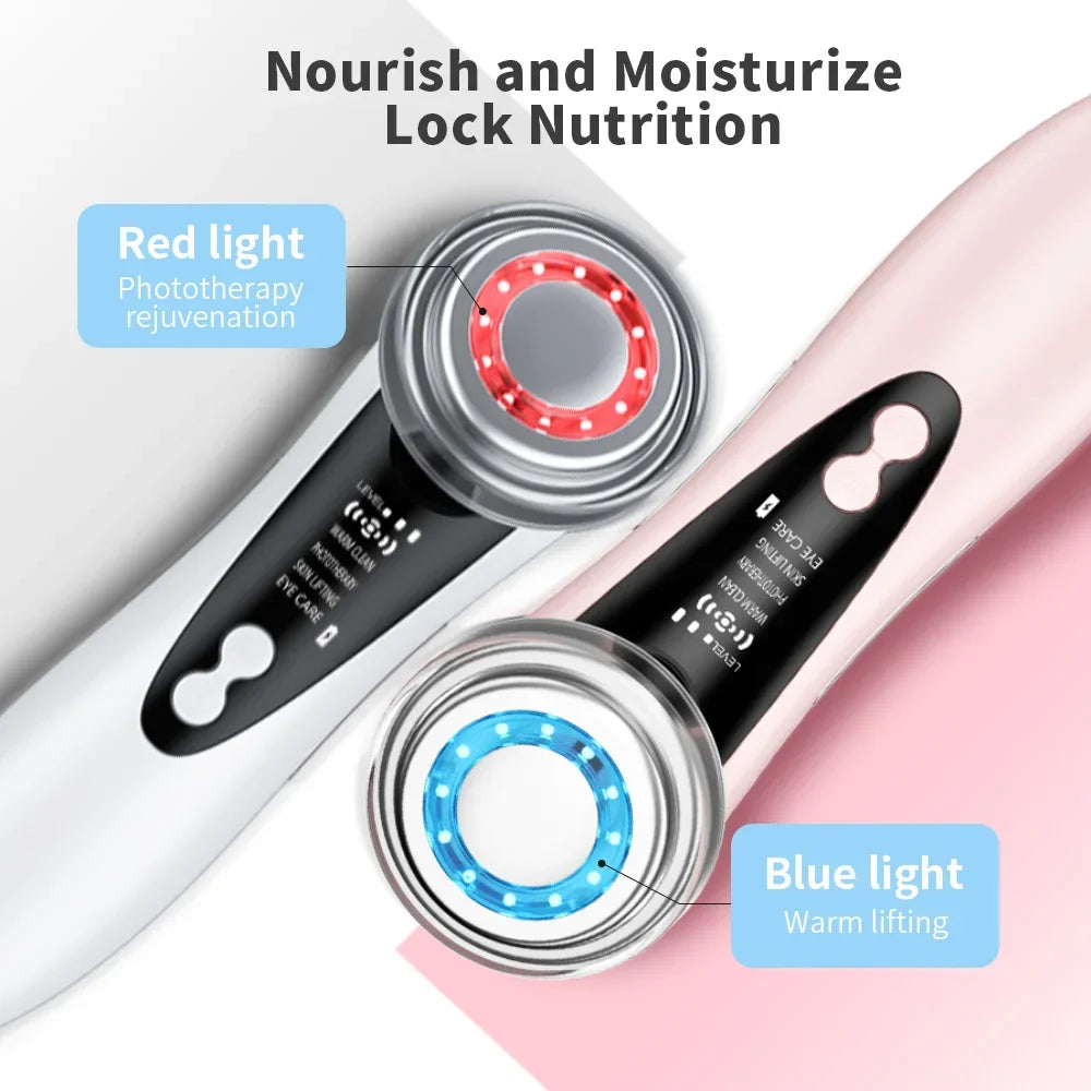 Electric Facial Massage Device Color Light Import Instrument Clean Face Skin Rejuvenation Beauty Device Tighten Face Skin Care