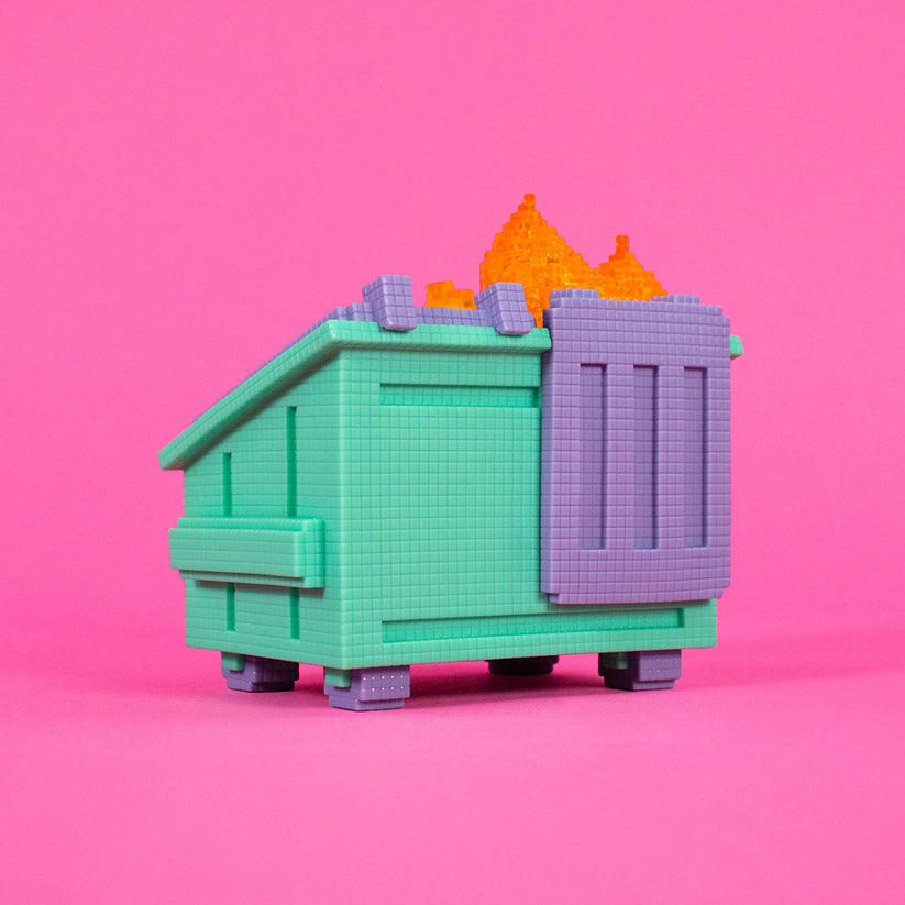 8-Bit Dumpster Fire Vinyl Figure by 100% Soft
