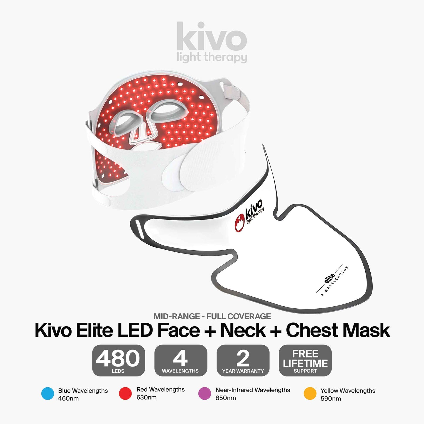 Kivo Face Neck Chest Light Therapy