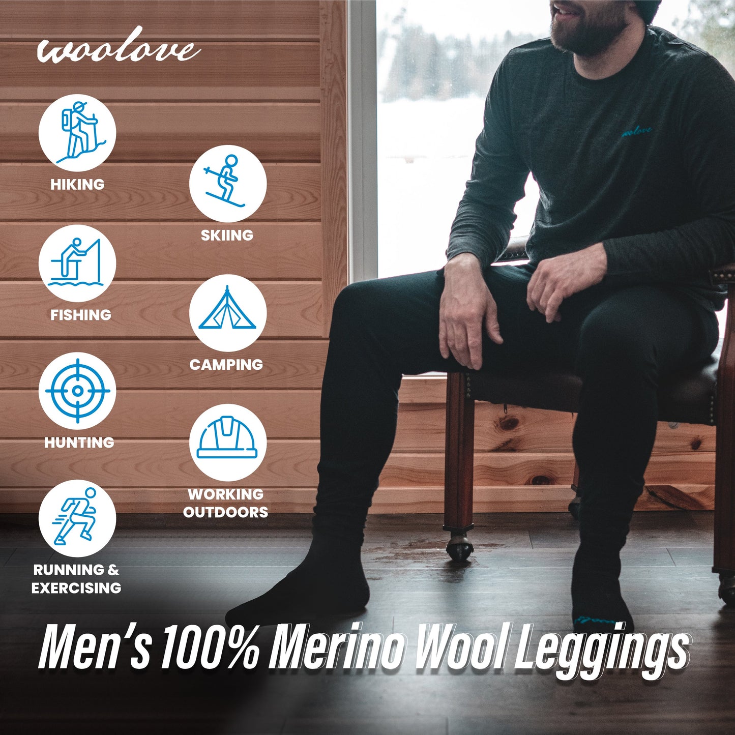 Men's Merino Wool Leggings — Midweight
