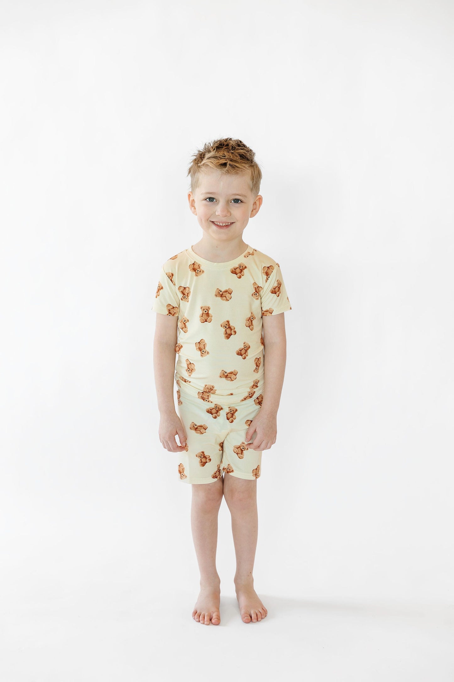 Kids Teddy Bear Short Sleeve Pajama Top