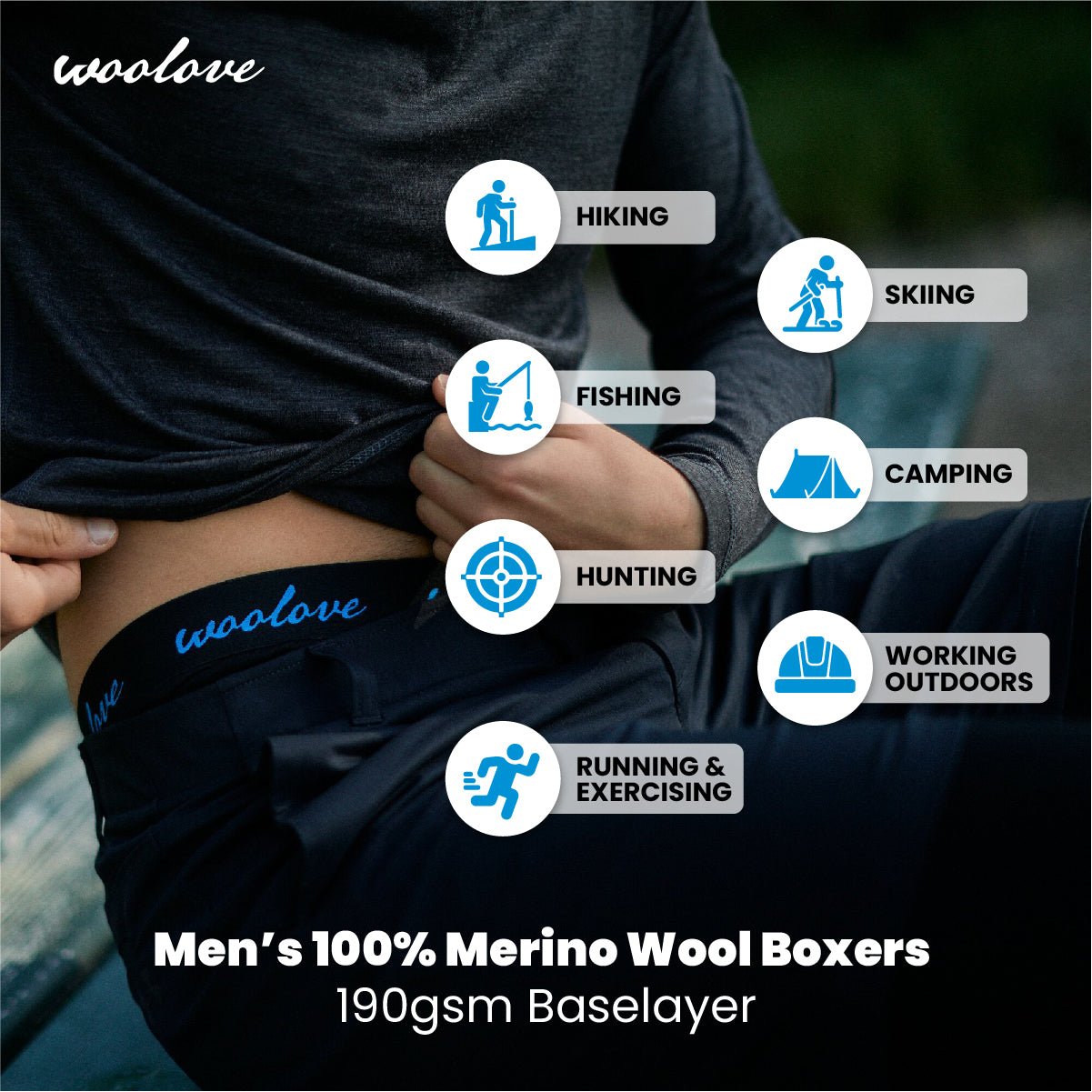 Men's Merino Wool Boxer Briefs