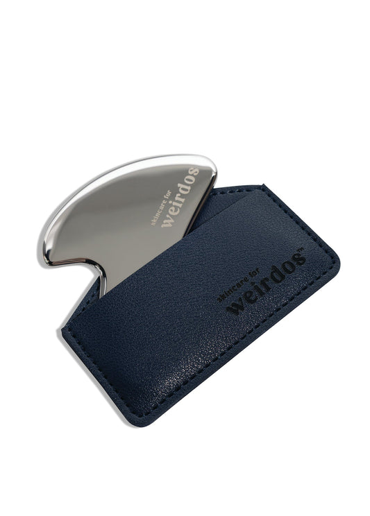 Stainless Steel Gua Sha Tool | Cooling Facial Sculpting & Lymphatic Drainage